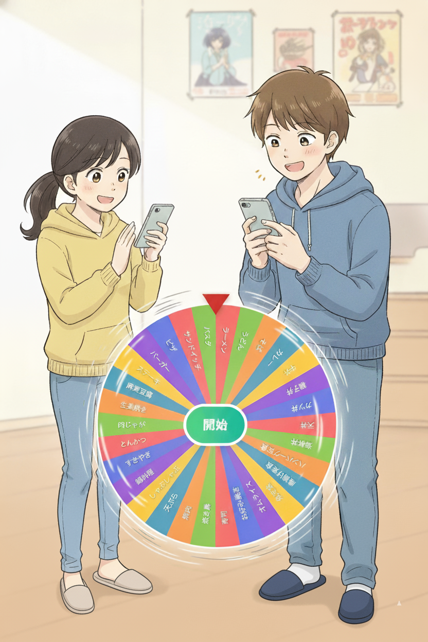 食事を悩んでいる様子